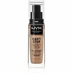 NYX Professional Makeup Can't Stop Won't Stop vodoodporen tekoči puder 30 ml odtenek 10.5 Medium Buff