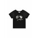 Otroška bombažna kratka majica Michael Kors črna barva - črna. Otroške kratka majica iz kolekcije Michael Kors. Model izdelan iz tanke, rahlo elastične pletenine.