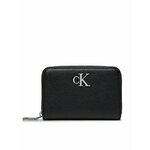 Calvin Klein Majhna ženska denarnica Minimal Monogram Med Za K60K611500 Črna