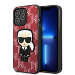 Karl Lagerfeld iphone 13 pro max 6,7" trdi ovitek rdeča/rdeča monogramska ikona