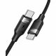 WEBHIDDENBRAND Veger CC02 kabel, pleteni USB-C na USB-C, 100W, 1,5m, črn (CC02)