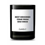 Candly dišeča sojina sveča Best memories 250 g - črna. Dišeča sveča iz kolekcije Candly. Model izdelan iz stekla.