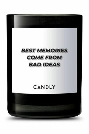 Candly dišeča sojina sveča Best memories 250 g - črna. Dišeča sveča iz kolekcije Candly. Model izdelan iz stekla.