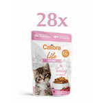 Calibra Life hrana za mačke, Kitten, koščki purana v omaki, 28 x 85 g