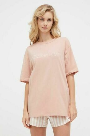 Majica lounge Calvin Klein Underwear roza barva - roza. Majica s kratkimi rokavi iz kolekcije Calvin Klein Underwear