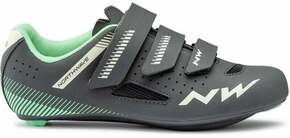 Northwave Womens Core Shoes Anthracite/Light Green 39 Ženski kolesarski čevlji