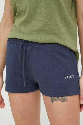 Kratke hlače Roxy ženski - modra. Kratke hlače iz kolekcije Roxy. Model izdelan iz pletenine.