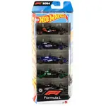 HOT WHEELS avtomobilček Formula, 1:64, 5 kos