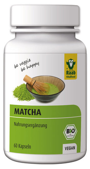 Raab Vitalfood GmbH Bio Matcha zeleni čaj - 60 kaps.