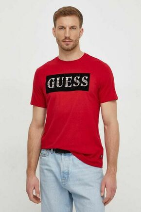 Bombažna kratka majica Guess moški
