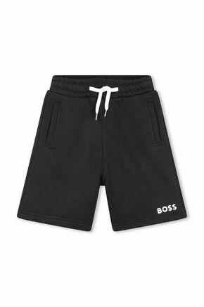 Otroške kratke hlače BOSS črna barva - črna. Otroški kratke hlače iz kolekcije BOSS