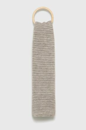 Šal s primesjo volne Sisley siva barva - siva. Šal iz kolekcije Sisley. Model izdelan iz enobarvne pletenine.