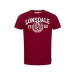 LONSDALE Majica 'Staxigoe' temno rdeča / bela