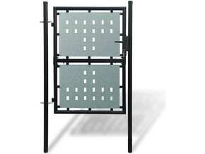 VIDAXL Enojna ograjna vrata 100x225 cm črna