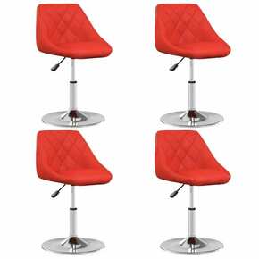 Greatstore Jedilni stoli 4 kosi rdeče umetno usnje