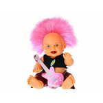 WEBHIDDENBRAND Lutka 23 cm z roza punk frizuro in kitaro