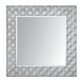Beliani Srebrno stensko ogledalo 80 x 80 cm EVETTES