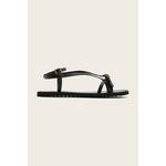 AllSaints sandali z odprto peto ženski usnjeni Tyla Eyelet Sandal črna W120FE
