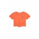 Otroška kratka majica Michael Kors oranžna barva - oranžna. Otroški kratka majica iz kolekcije Michael Kors. Model izdelan iz enobarvne pletenine.