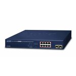 Planet GS-4210-8P2S PoE stikalo L2/L4, 8x GbE RJ-45, 2x SFP, 8x 802.3at do 120W, Web/SNMP v3, extend mode 10Mb