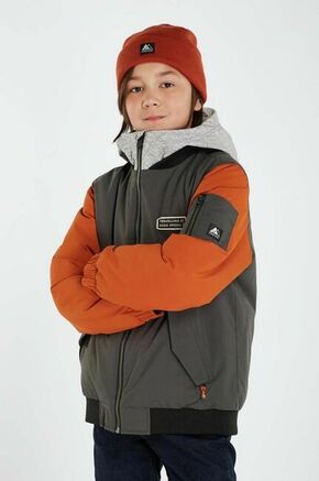 Otroška jakna Protest siva barva - siva. Otroški Jakna iz kolekcije Protest. Delno podložen model