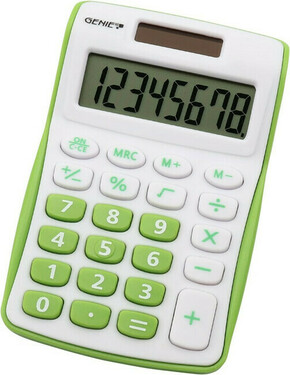 Kalkulator genie 8-mestni žepni 120 b zelen