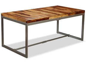 VIDAXL Jedilna miza trden palisander in jeklo 180 cm