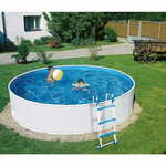AZURO Prostostoječi bazen AZURO 240 BW z lestvijo 2.4 x 0.9 m in Skim filtrom 2000, iz pločevine