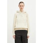 Visvim svileni pulover Raglan Hoodie P.O. Knit Mawata bež 325105012002