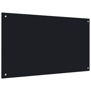 VidaXL Kuhinjska zaščitna obloga črna 100x60 cm kaljeno steklo