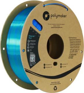 PolyLite Dual Silk PLA Caribbean Sea Blue-Green - 1