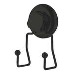 Dvojni stenski obešalnik Compactor Bestlock Black