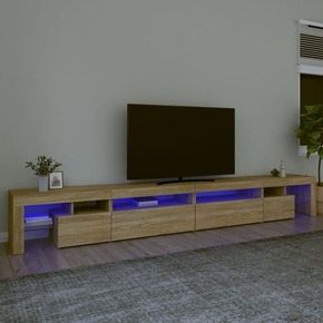 VidaXL TV omarica z LED lučkami sonoma hrast 290x36