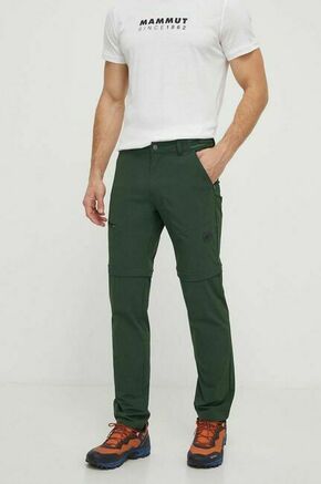 Outdooor hlače Mammut Runbold Zip Off zelena barva - zelena. Outdooor hlače iz kolekcije Mammut. Model izdelan iz materiala
