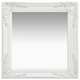 vidaXL Stensko ogledalo v baročnem stilu 50x50 cm belo