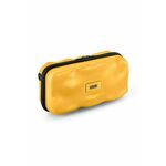 Kozmetična torbica Crash Baggage ICON rumena barva - rumena. Kozmetična torbica iz kolekcije Crash Baggage. Model izdelan iz enobarvnega materiala.