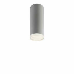 Siva stropna svetilka s steklenim senčnikom - LAMKUR