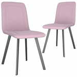 Greatstore Jedilni stoli 2 kosa roza žamet