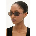 Sončna očala Jacquemus STATZIONE ženska, rjava barva, JAC118C4SUN - rjava. Sončna očala iz kolekcije Jacquemus. Model z enobarvnimi stekli in okvirji iz kombinacije kovine in plastike. Ima filter UV 400. Visokokakovosten izdelek, narejen na...