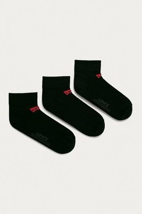 Levi's nogavice (2-pack) - črna. Kratke nogavice iz kolekcije Levi's. Model izdelan iz elastičnega materiala. V kompletu so trije pari.