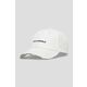 Bombažna bejzbolska kapa Karl Lagerfeld bela barva - bela. Kapa s šiltom vrste baseball iz kolekcije Karl Lagerfeld. Model izdelan iz materiala z nalepko.