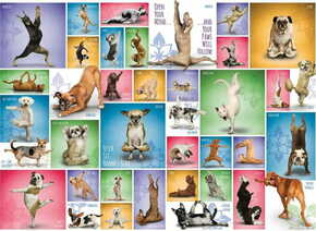 WEBHIDDENBRAND EUROGRAPHICS Dog Yoga Puzzle 1000 kosov