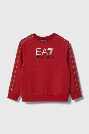 Otroški pulover EA7 Emporio Armani rdeča barva - rdeča. Otroški pulover iz kolekcije EA7 Emporio Armani