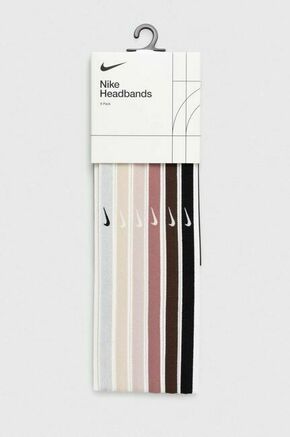 Naglavni trakovi Nike 6-pack bež barva - bež. Naglavni trak iz kolekcije Nike. Model izdelan iz prožnega materiala.