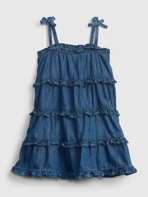 Gap Otroške Obleka denim tiered dress 4YRS