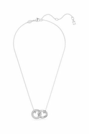 Ogrlica Swarovski DEXTERA - srebrna. Ogrlica iz kolekcije Swarovski. Model z okrasnim obeskom