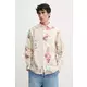 Bombažna srajca Desigual IKAT moška, bež barva, 25SMCW14 - bež. Srajca iz kolekcije Desigual, izdelana iz tanke, neelastične tkanine. Model iz izjemno udobne bombažne tkanine.
