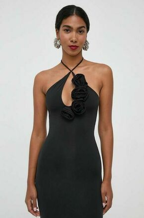 Obleka Bardot črna barva - črna. Obleka iz kolekcije Bardot. Model izdelan iz elastične pletenine. Izrazit model za posebne priložnosti.