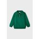 Otroški pulover Mayoral zelena barva - zelena. Otroški pulover iz kolekcije Mayoral, izdelan iz pletenine s potiskom. Model iz izjemno udobne tkanine z visoko vsebnostjo bombaža.