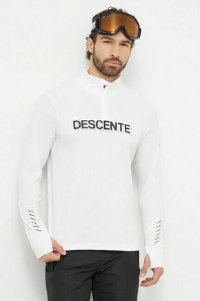 Funkcionalna majica z dolgimi rokavi Descente Archer bela barva - bela. Funkcionalna majica z dolgimi rokavi iz kolekcije Descente. Model izdelan iz tkanina z brušeno notranjostjo.